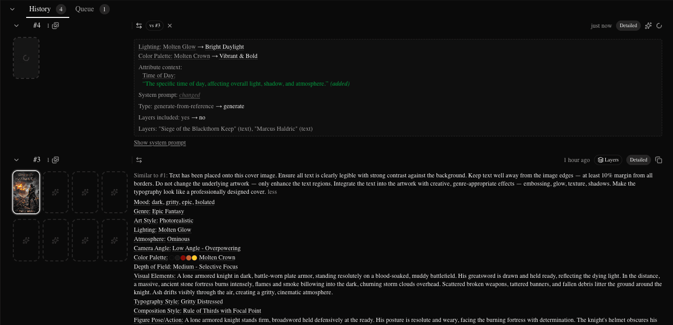 Generation results (dark)